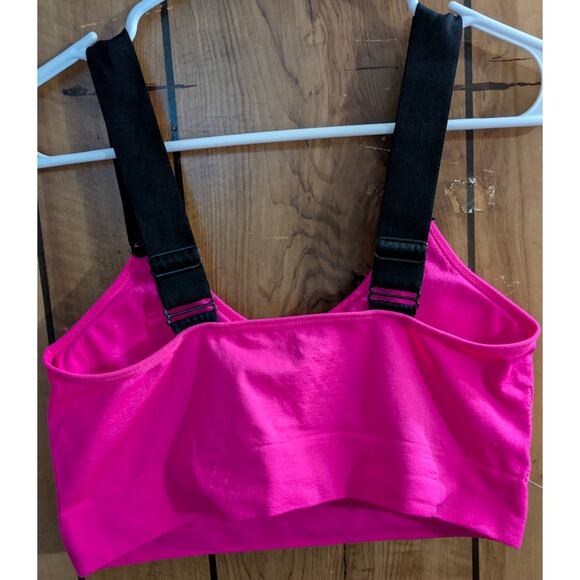 Juicy Couture Seamless Logo Bralette Plus Size 1X Hot Pink Bralette Sports Bra - Picture 2 of 5